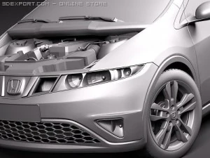 Honda Civic 2010 Europe-Japan 3D Model