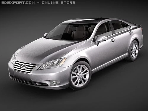 Lexus ES 350 2010 3D Model .c4d .max .obj .3ds .fbx .stl .blend 