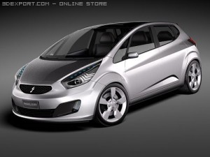 Average General Electric Car 2012 3D Model