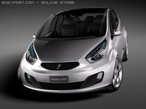 Average General Electric Car 2012 3D Model