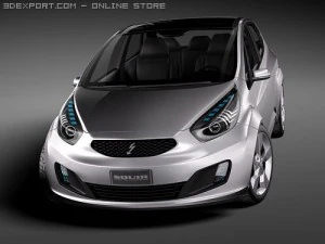 Average General Electric Car 2012 3D Model
