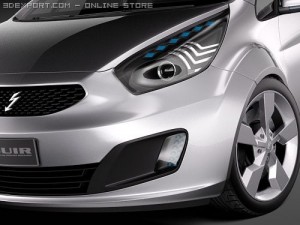 Average General Electric Car 2012 3D Model