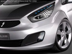 Average General Electric Car 2012 3D Model