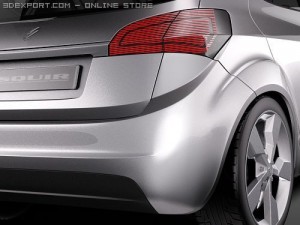 Average General Electric Car 2012 3D Model