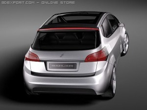 Average General Electric Car 2012 3D Model