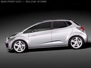 Average General Electric Car 2012 3D Model