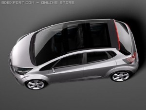 Average General Electric Car 2012 3D Model