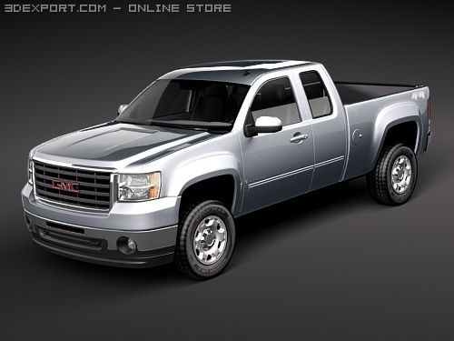 GMC Sierra 2500hd Extended Cab Modelo 3D .c4d .max .obj .3ds .fbx .stl .blend 