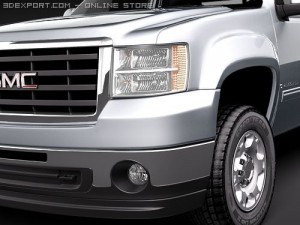 GMC Sierra 2500hd Extended Cab Modelo 3D
