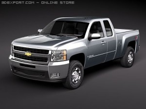Chevrolet Silverado 2500hd Extended Cab 2010 3D Model