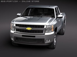 Chevrolet Silverado 2500hd Extended Cab 2010 3D Model
