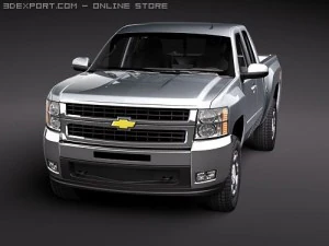 Chevrolet Silverado 2500hd Extended Cab 2010 3D Model