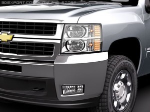 Chevrolet Silverado 2500hd Extended Cab 2010 3D Model