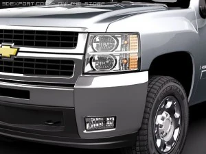 Chevrolet Silverado 2500hd Extended Cab 2010 3D Model
