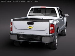 Chevrolet Silverado 2500hd Extended Cab 2010 3D Model