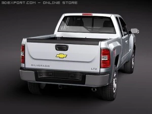 Chevrolet Silverado 2500hd Extended Cab 2010 3D Model