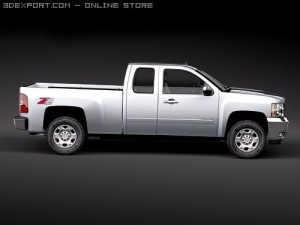 Chevrolet Silverado 2500hd Extended Cab 2010 3D Model