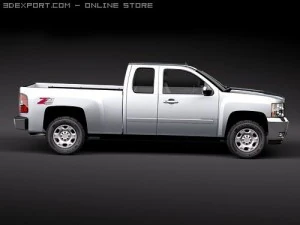 Chevrolet Silverado 2500hd Extended Cab 2010 3D Model