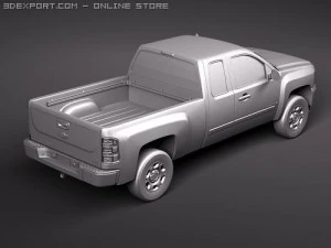 Chevrolet Silverado 2500hd Extended Cab 2010 3D Model