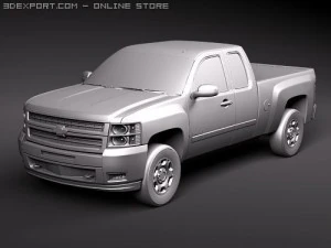 Chevrolet Silverado 2500hd Extended Cab 2010 3D Model
