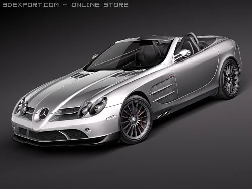 Mercedes-Benz SLR Mclaren Roadster 722s 3D Model .c4d .max .obj .3ds .fbx .stl .blend 