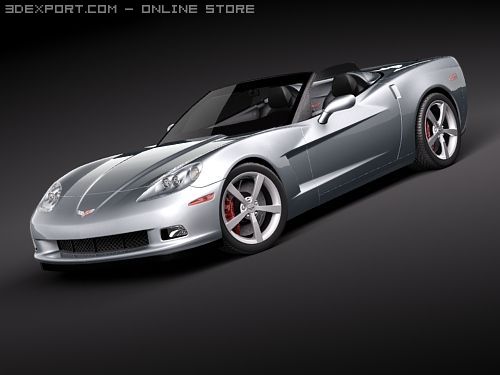 Chevrolet Corvette C6 Convertible 3D Модель .c4d .max .obj .3ds .fbx .stl .blend 