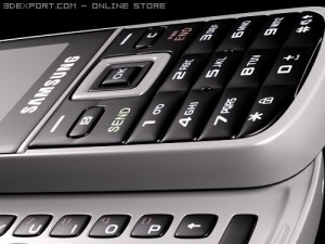 Samsung T401 Cell Phone Model 3D