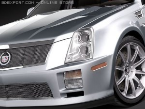 Cadillac STS-V 3D मॉडल