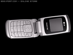 LG 410 g Cell Phone 3D Model