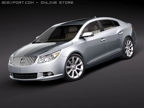 Buick Lacrosse 2010 3D Model .c4d .max .obj .3ds .fbx .stl .blend 