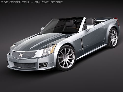Cadillac XLR-V 2010 3D 모델 .c4d .max .obj .3ds .fbx .stl .blend