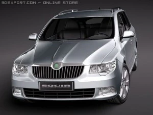 Skoda Superb Combi 2010 3D Model
