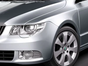 Skoda Superb Combi 2010 3D Model