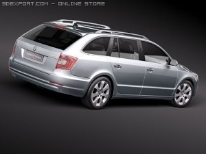 Skoda Superb Combi 2010 Modèle 3D