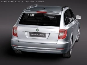 Skoda Superb Combi 2010 3D Model