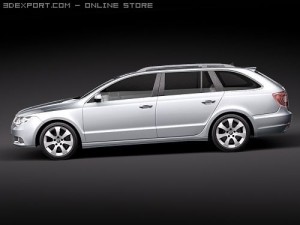 Skoda Superb Combi 2010 Modèle 3D