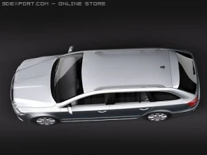 Skoda Superb Combi 2010 3D Model