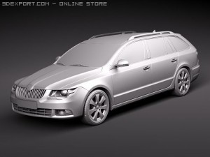 Skoda Superb Combi 2010 Modèle 3D