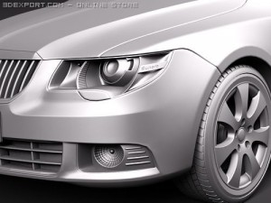 Skoda Superb Combi 2010 Modèle 3D