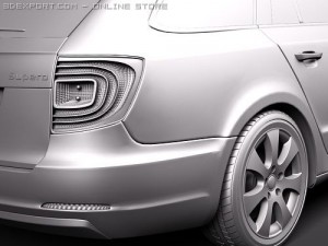 Skoda Superb Combi 2010 Modèle 3D