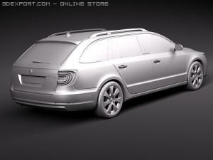 Skoda Superb Combi 2010 Modèle 3D