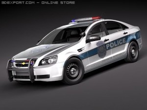 Chevrolet Caprice Impala Police Patrol Vehicle 3D Model