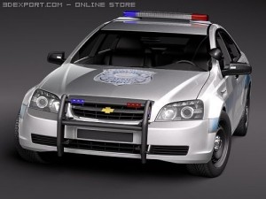 Chevrolet Caprice Impala Police Patrol Vehicle 3D 模型