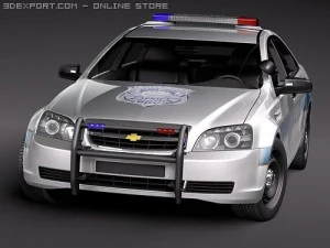 Chevrolet Caprice Impala Police Patrol Vehicle 3D Model
