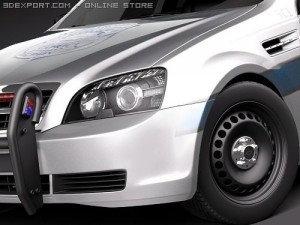Chevrolet Caprice Impala Police Patrol Vehicle 3D 模型