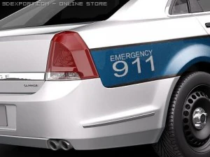 Chevrolet Caprice Impala Police Patrol Vehicle 3D Model