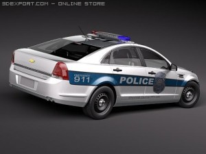 Chevrolet Caprice Impala Police Patrol Vehicle 3D 模型