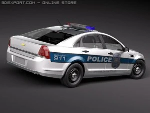 Chevrolet Caprice Impala Police Patrol Vehicle 3D Model