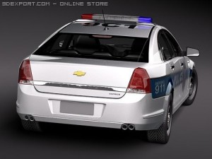 Chevrolet Caprice Impala Police Patrol Vehicle 3D 模型