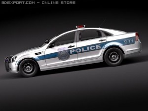 Chevrolet Caprice Impala Police Patrol Vehicle 3D 模型